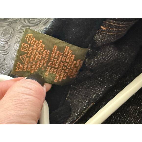 Vintage 90s Deadstock Timberland Kids Jean Jacket Size 4 Dark Rugged Denim - Picture 5 of 7